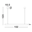 NovaLuce LINA függeszték fém, fekete, LED, 4000K, 25W, 1625lm - 9063612