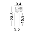 NovaLuce EURIKA fényforrás 3-fázisú sínekhez fém, fekete, LED, 3000K, 10W, 645lm - 9070156