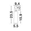 NovaLuce EURIKA fényforrás 3-fázisú sínekhez fém, fehér, LED, 3000K, 10W, 645lm - 9070159