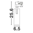 NovaLuce EURIKA fényforrás 3-fázisú sínekhez fém, fehér, LED, 3000K, 20W, 1370lm - 9070160