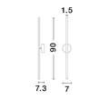 NovaLuce ADEN fali lámpa fém, fekete, LED, 3000K, 15W, 370lm - NL-9081101