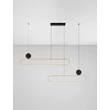 NovaLuce LIAISE függeszték fém, fekete, arany, LED, 49W, 2060lm, 3200K - NL-9081827