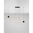 NovaLuce LIAISE függeszték fém, fekete, arany, LED, 49W, 2060lm, 3200K - NL-9081827