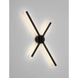 NovaLuce AKRO fali lámpa fém, fekete, LED, 16W, 719lm, 2700K-3000K-4000K - NL-9088118