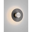 NovaLuce ESTI fali lámpa fém, üveg, nikkel, szürke, 7W, LED, 3000K, 180 Lm - NL-9088200