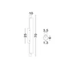 NovaLuce GLOVIA fali lámpa fém, üveg, fekete, áttetsző, LED, 17W, 2700-3000K, 788 Lm - NL-9088207