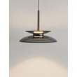 NovaLuce ESTI függeszték fém, üveg, nikkel, füstszín, LED, 10W, 3000K, 543 Lm - NL-9088217