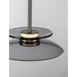 NovaLuce ESTI függeszték fém, üveg, nikkel, füstszín, LED, 10W, 3000K, 543 Lm - NL-9088217