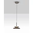 NovaLuce ESTI függeszték fém, üveg, nikkel, füstszín, LED, 10W, 3000K, 543 Lm - NL-9088218