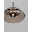 NovaLuce ESTI függeszték fém, üveg, nikkel, füstszín, LED, 10W, 3000K, 543 Lm - NL-9088218