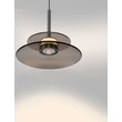 NovaLuce ESTI függeszték fém, üveg, nikkel, füstszín, LED, 10W, 3000K, 543 Lm - NL-9088218