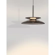 NovaLuce ESTI függeszték fém, üveg, nikkel, füstszín, LED, 10W, 3000K, 543 Lm - NL-9088218