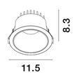 NovaLuce LUELA beépíthető szpotlámpa fém, fehér, LED, 3000K, 20W, 1125lm - 9113777