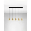 NovaLuce ALISH függeszték fém, üveg, fekete, arany, LED, 37W, 3000K, 2112 Lm - NL-9124100
