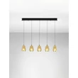 NovaLuce ALISH függeszték fém, üveg, fekete, arany, LED, 37W, 3000K, 2112 Lm - NL-9124100