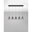 NovaLuce ALISH függeszték fém, üveg, fekete, füstszín, LED, 37W, 3000K, 1444 Lm - NL-9124101