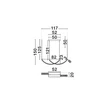 NovaLuce LAZURA függeszték fém, kristály, bőr, arany, fekete, áttetsző, LED, 65W, 3000K, 3900 Lm - NL-9124110