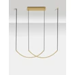NovaLuce LAZURA függeszték fém, kristály, bőr, arany, fekete, áttetsző, LED, 65W, 3000K, 3900 Lm - NL-9124110