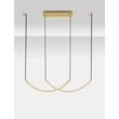 NovaLuce LAZURA függeszték fém, kristály, bőr, arany, fekete, áttetsző, LED, 65W, 3000K, 3900 Lm - NL-9124110