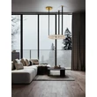 NovaLuce LAZURA függeszték fém, kristály, bőr, arany, fekete, áttetsző, LED, 74W, 3000K, 5180 Lm - NL-9124111