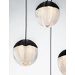 NovaLuce ALICIA függeszték fém, üveg, fekete, LED, 25W, 3000K, 1575 Lm - NL-9124113