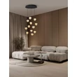 NovaLuce ALICIA függeszték fém, üveg, fekete, LED, 60W, 3000K, 3780 Lm - NL-9124115