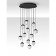 NovaLuce ALICIA függeszték fém, üveg, fekete, LED, 60W, 3000K, 3780 Lm - NL-9124115