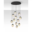 NovaLuce ALICIA függeszték fém, üveg, fekete, LED, 60W, 3000K, 3780 Lm - NL-9124115