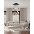 NovaLuce ALICIA függeszték fém, üveg, fekete, LED, 90W, 3000K, 5670 Lm - NL-9124116