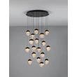 NovaLuce ALICIA függeszték fém, üveg, fekete, LED, 90W, 3000K, 5670 Lm - NL-9124116