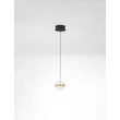 NovaLuce ALAZ függeszték fém, üveg, akril, fekete, arany, áttetsző, LED, 9W, 3000K, 398 Lm - NL-9124117