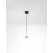 NovaLuce ALAZ függeszték fém, üveg, akril, fekete, arany, áttetsző, LED, 9W, 3000K, 398 Lm - NL-9124117
