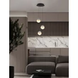 NovaLuce ALAZ függeszték fém, üveg, akril, fekete, arany, áttetsző, LED, 27W, 3000K, 1194 Lm - NL-9124118
