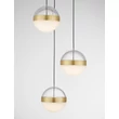NovaLuce ALAZ függeszték fém, üveg, akril, fekete, arany, áttetsző, LED, 27W, 3000K, 1194 Lm - NL-9124118