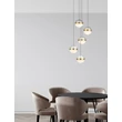 NovaLuce ALAZ függeszték fém, üveg, akril, fekete, arany, áttetsző, LED, 45W, 3000K, 1990 Lm - NL-9124119