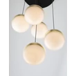 NovaLuce ALAZ függeszték fém, üveg, akril, fekete, arany, áttetsző, LED, 45W, 3000K, 1990 Lm - NL-9124119
