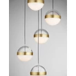 NovaLuce ALAZ függeszték fém, üveg, akril, fekete, arany, áttetsző, LED, 45W, 3000K, 1990 Lm - NL-9124119