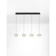 NovaLuce ALAZ függeszték fém, üveg, akril, fekete, arany, áttetsző, LED, 36W, 3000K, 1592 Lm - NL-9124120