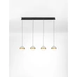 NovaLuce ALAZ függeszték fém, üveg, akril, fekete, arany, áttetsző, LED, 36W, 3000K, 1592 Lm - NL-9124120