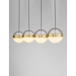 NovaLuce ALAZ függeszték fém, üveg, akril, fekete, arany, áttetsző, LED, 36W, 3000K, 1592 Lm - NL-9124120