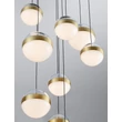 NovaLuce ALAZ függeszték fém, üveg, akril, fekete, arany, áttetsző, LED, 81W, 3000K, 3582 Lm - NL-9124121