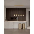 NovaLuce ALICIA függeszték fém, üveg, arany, LED, 25W, 3000K, 1575 Lm - NL-9124124