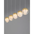NovaLuce ALICIA függeszték fém, üveg, arany, LED, 25W, 3000K, 1575 Lm - NL-9124124