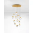 NovaLuce ALICIA függeszték fém, üveg, arany, LED, 60W, 3000K, 3780 Lm - NL-9124125