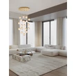 NovaLuce ALICIA függeszték fém, üveg, arany, LED, 90W, 3000K, 5670 Lm - NL-9124126