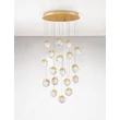 NovaLuce ALICIA függeszték fém, üveg, arany, LED, 90W, 3000K, 5670 Lm - NL-9124126