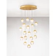 NovaLuce ALICIA függeszték fém, üveg, arany, LED, 90W, 3000K, 5670 Lm - NL-9124126
