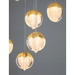 NovaLuce ALICIA függeszték fém, üveg, arany, LED, 90W, 3000K, 5670 Lm - NL-9124126