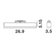 NovaLuce PROFILE fényforrás BUXTON, LOOP, SIGN, CURVE mágneses sínekhez fém, fekete, LED-TRIAC, 48V, 3000K, 15W, 1035lm - 9136152