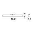 NovaLuce PROFILE fényforrás BUXTON, LOOP, SIGN, CURVE mágneses sínekhez fém, fekete, LED-TRIAC, 48V, 3000K, 22W, 1745lm - 9136153